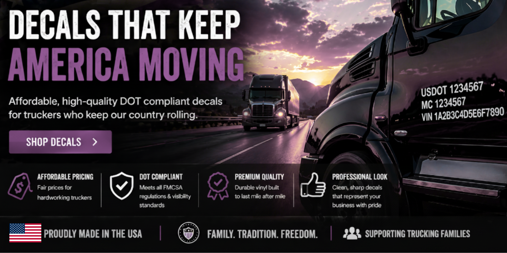 Keeping America Moving: Affordable Decals for the Trucking Community