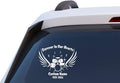 Forever in Our Hearts Drummer Memorial Decal, Custom Name and Dates, Vinyl Car Window Sticker with Wings and Music Notes