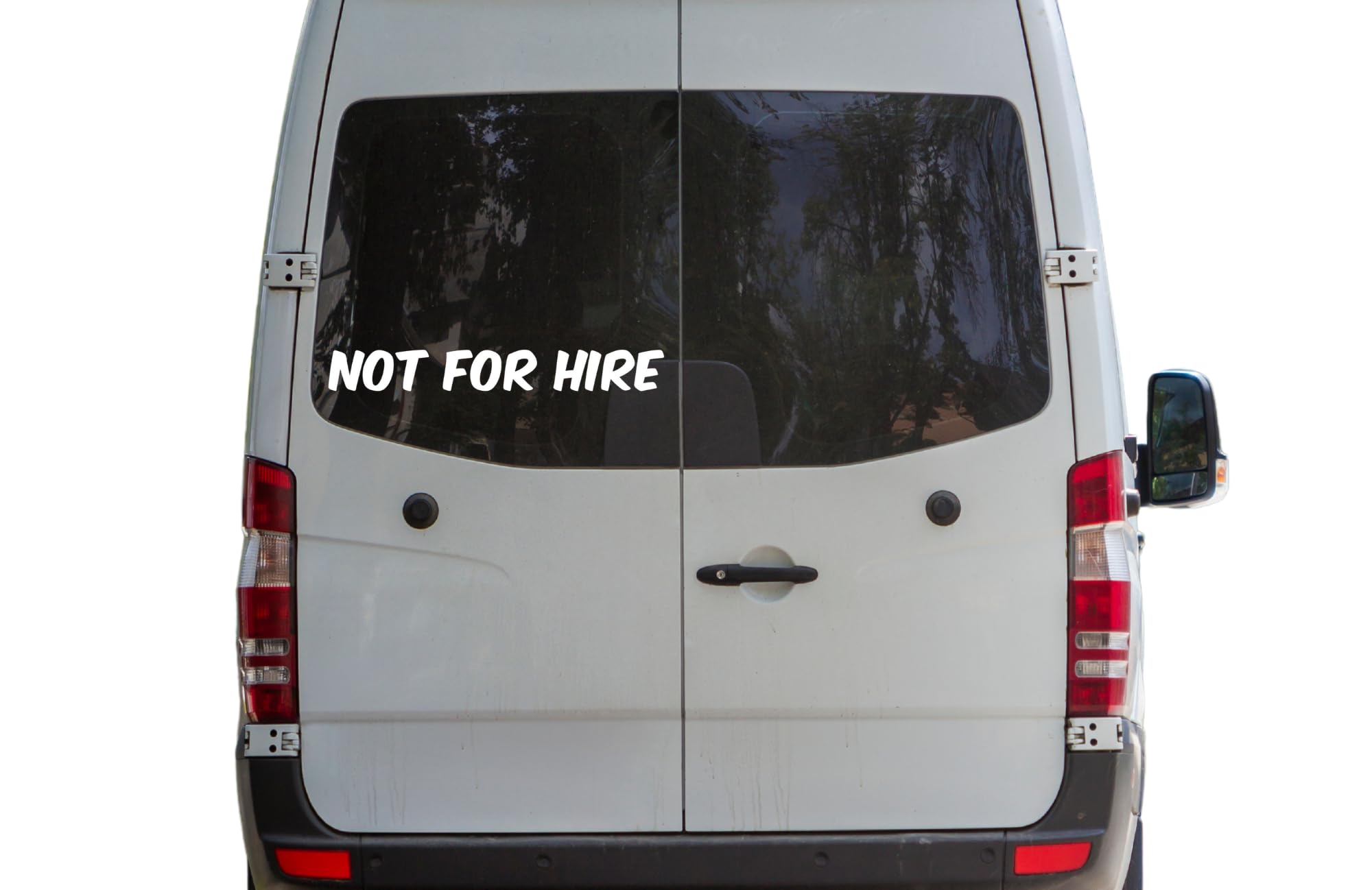 Not for Hire Decal Sticker, 16x2 Inches, Set of 2 for Vehicle Window Commercial Private Owner Truck Van Semi Pick Up Signage