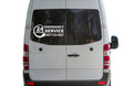 24 Hour Emergency Service Vinyl Decal Sticker with Custom Phone Number, Vehicle Window Decal