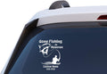 Gone Fishing In Heaven Memorial Car Decal – Personalized Fishing Tribute Vinyl Sticker with Custom Name & Dates