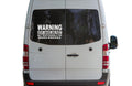 Warning Stay Back 200 Feet Not Responsible for Broken Windshield Vinyl Decal Sticker, Vehicle Window Decal