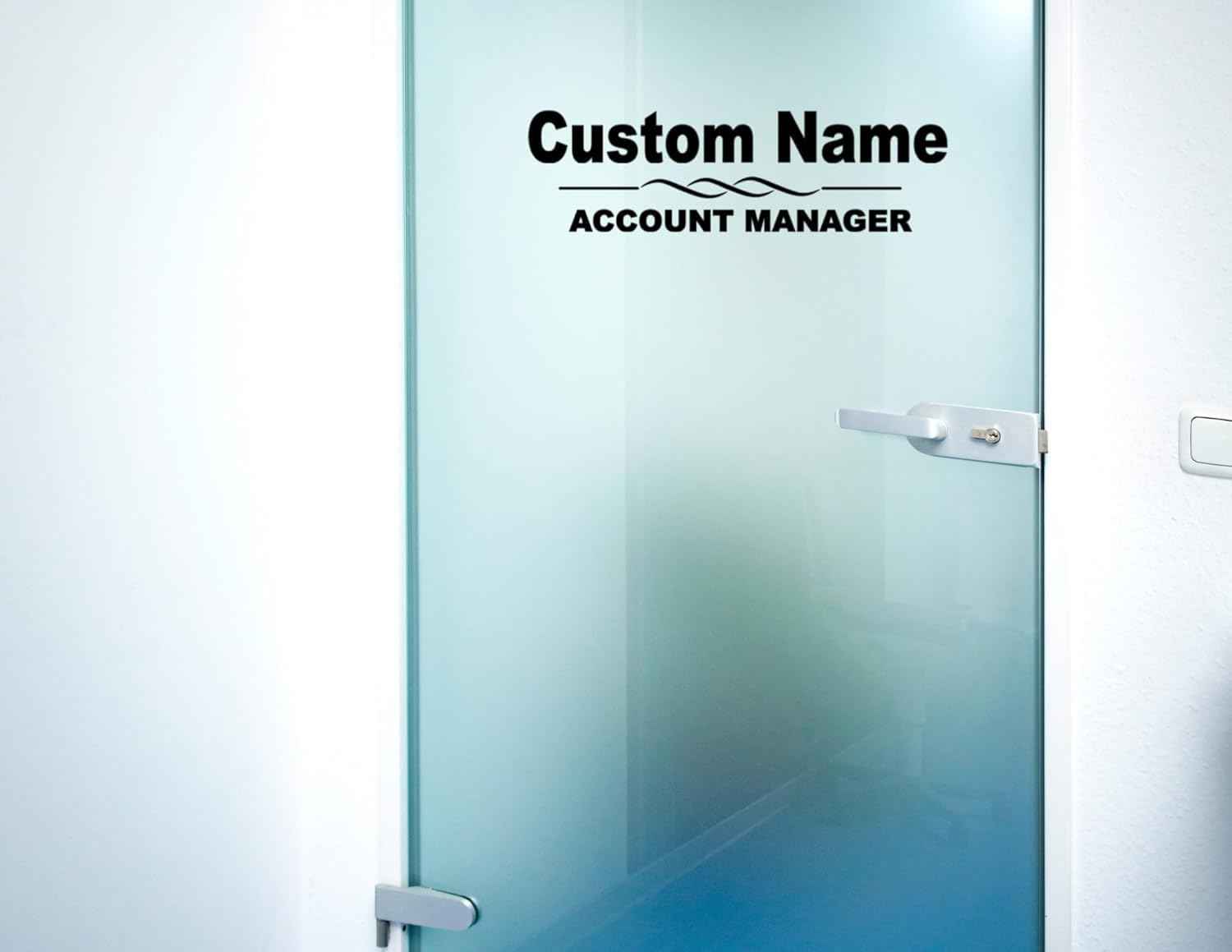 Custom Name Account Manager Door Decal, Personalized Office Sign, Vinyl ...