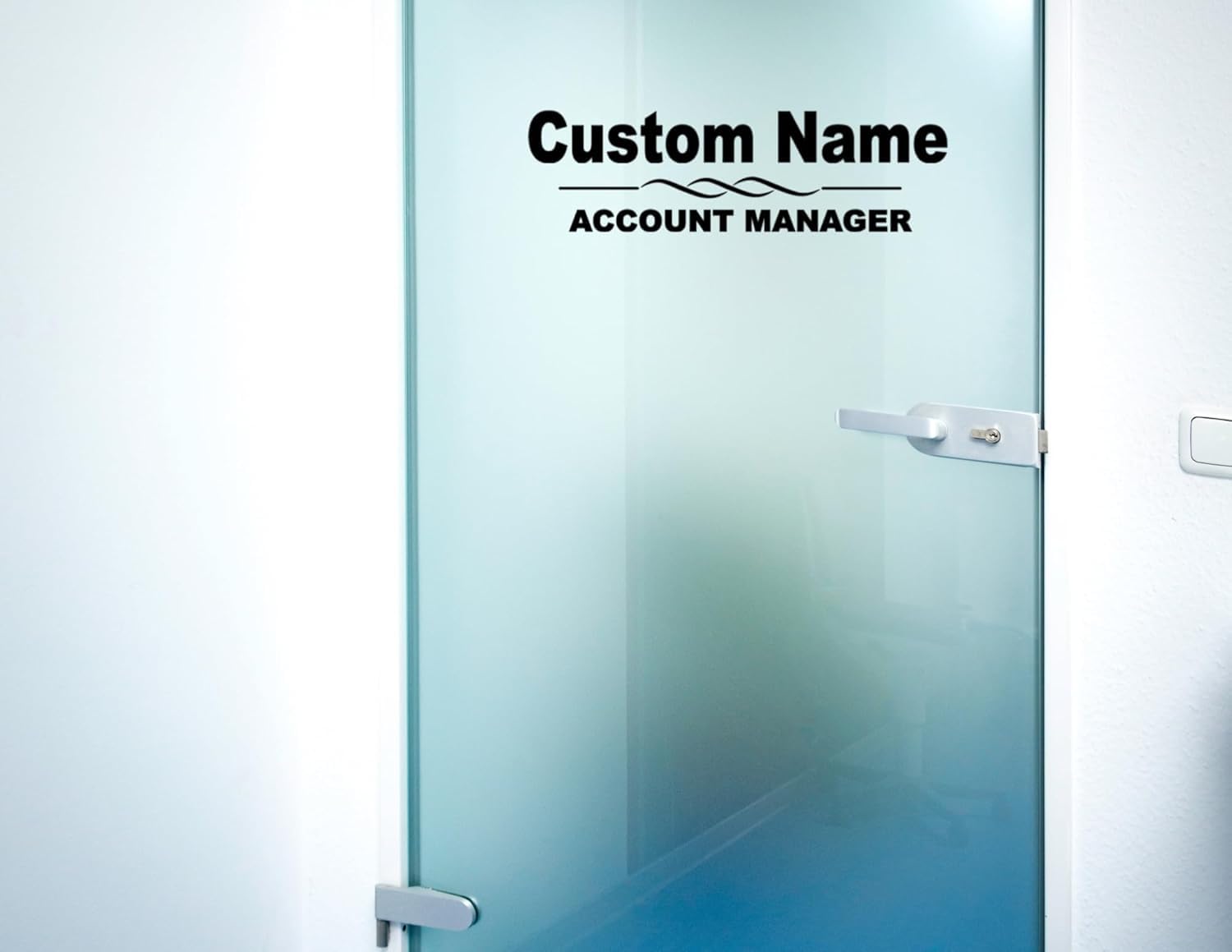 Custom Name Account Manager Door Decal, Personalized Office Sign, Vinyl Wall Sticker, Professional Design, Multiple Colors Available