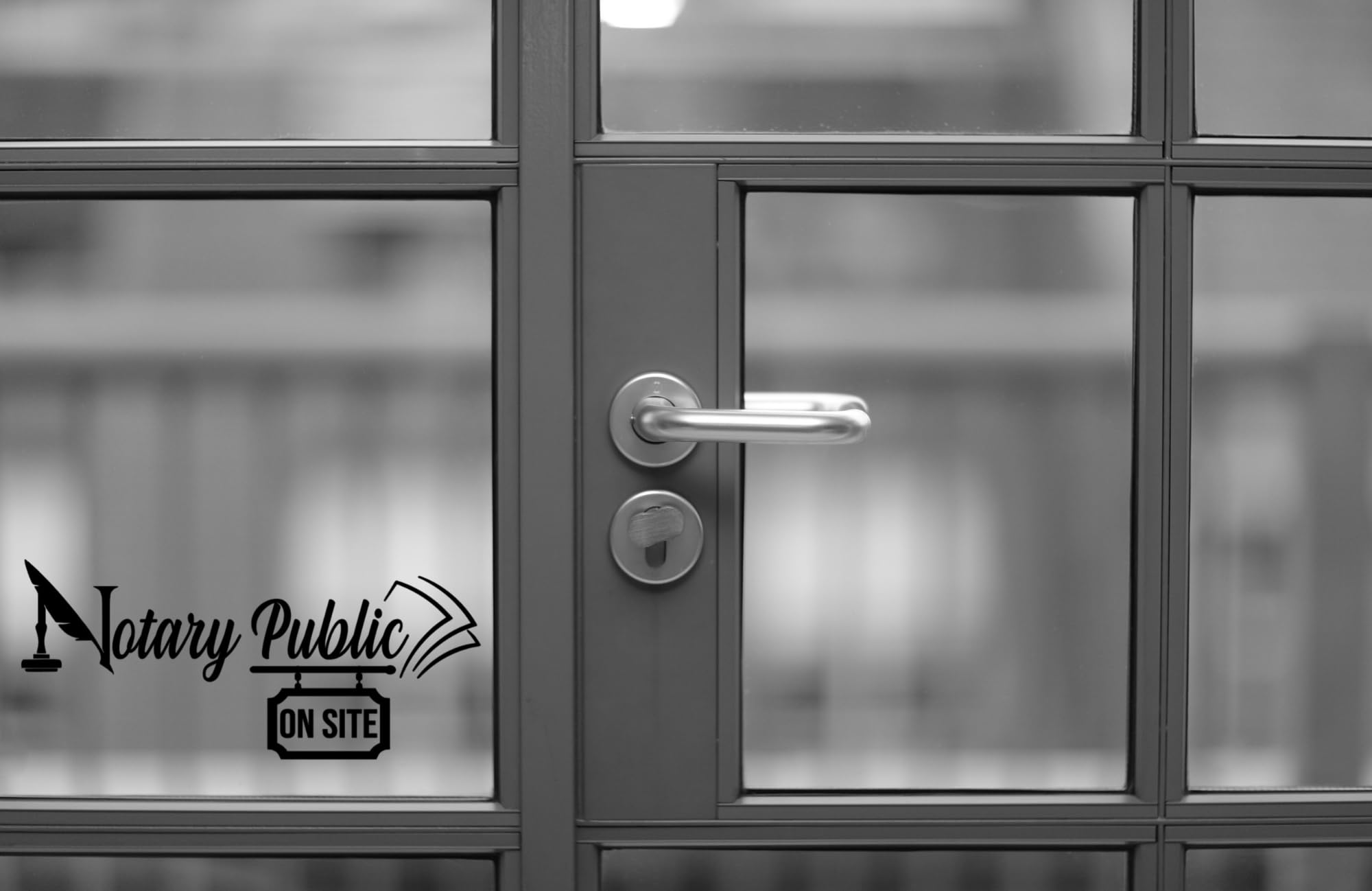Custom Notary Public On Site Vinyl Window Decal | Business Door & Storefront Sticker
