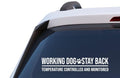Working Dog Stay Back Decal Set – Temperature Controlled and Monitored Vinyl Vehicle Sticker | Set of 2