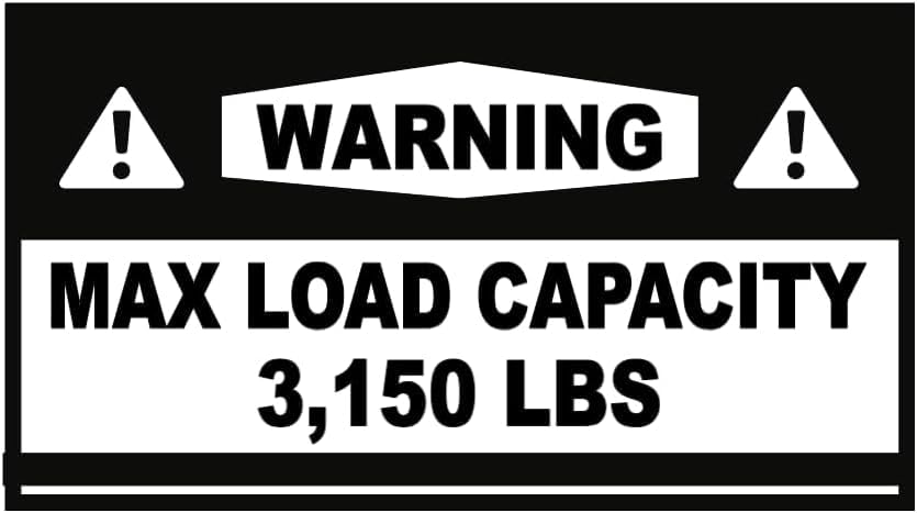 Forklift Weight Limit Custom Decal, Safety Warning Sticker, Load Capacity Label, Vinyl Material, Multiple Color Options