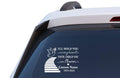 Memorial Car Decal, I'll Hold You in My Heart Until I Hold You in Heaven, Custom Name and Date, Vinyl Sticker with Dove and Stairs Design
