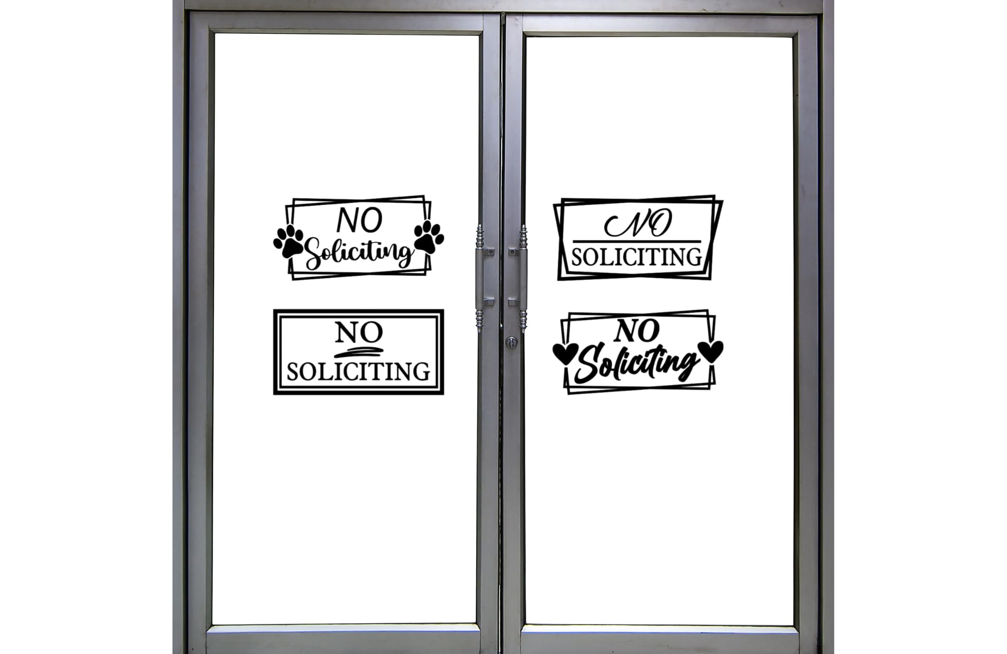 No Soliciting Vinyl Decal Sticker with Multiple Design Options