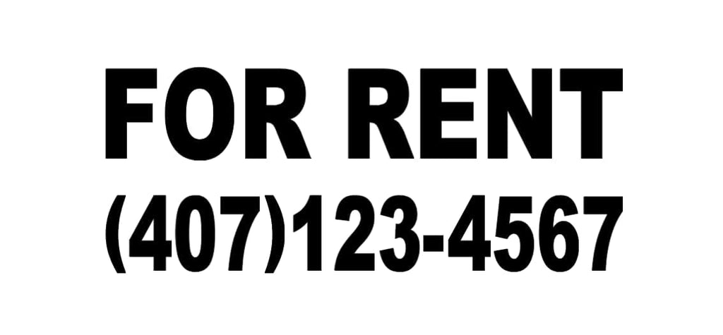 Random Little Finds for Rent Custom Phone Number Vinyl Decal Sign, Multiple Color Options, Glossy Finish
