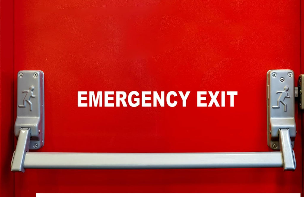 Emergency Exit Vinyl Decal, Safety Sign Sticker for Door Car Truck Van Window