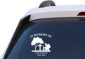 in Memory of Soldier Memorial Decal, Customizable Name and Dates, Kneeling Soldier with Cross and Tree Design, Vinyl Sticker, 7.8 x 8 Inches