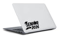 Senior 2026 Football Graduation Vinyl Decal Sticker, Multiple Color Options Available