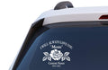 Memorial Decal with Rose, I Will Always Love You Mom, Custom Name and Dates, Vinyl Car Window Sticker, Weather-Resistant, Available in 25 Colors