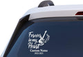 Forever in My Heart Guitar Memorial Decal, Custom Name and Dates, Vinyl Car Window Sticker
