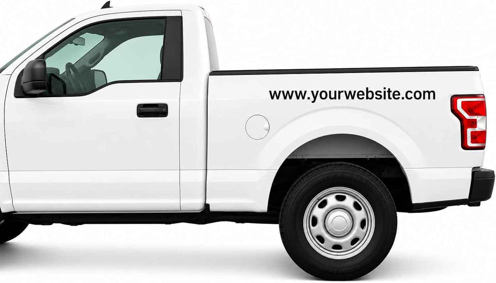Custom Website Decal for Trucks, Vans & Business Vehicles | Personalized Vinyl Website Lettering