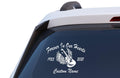 Forever in Our Hearts Guitar Memorial Decal, Customizable Vinyl Car Window Sticker with Angel Wings Design