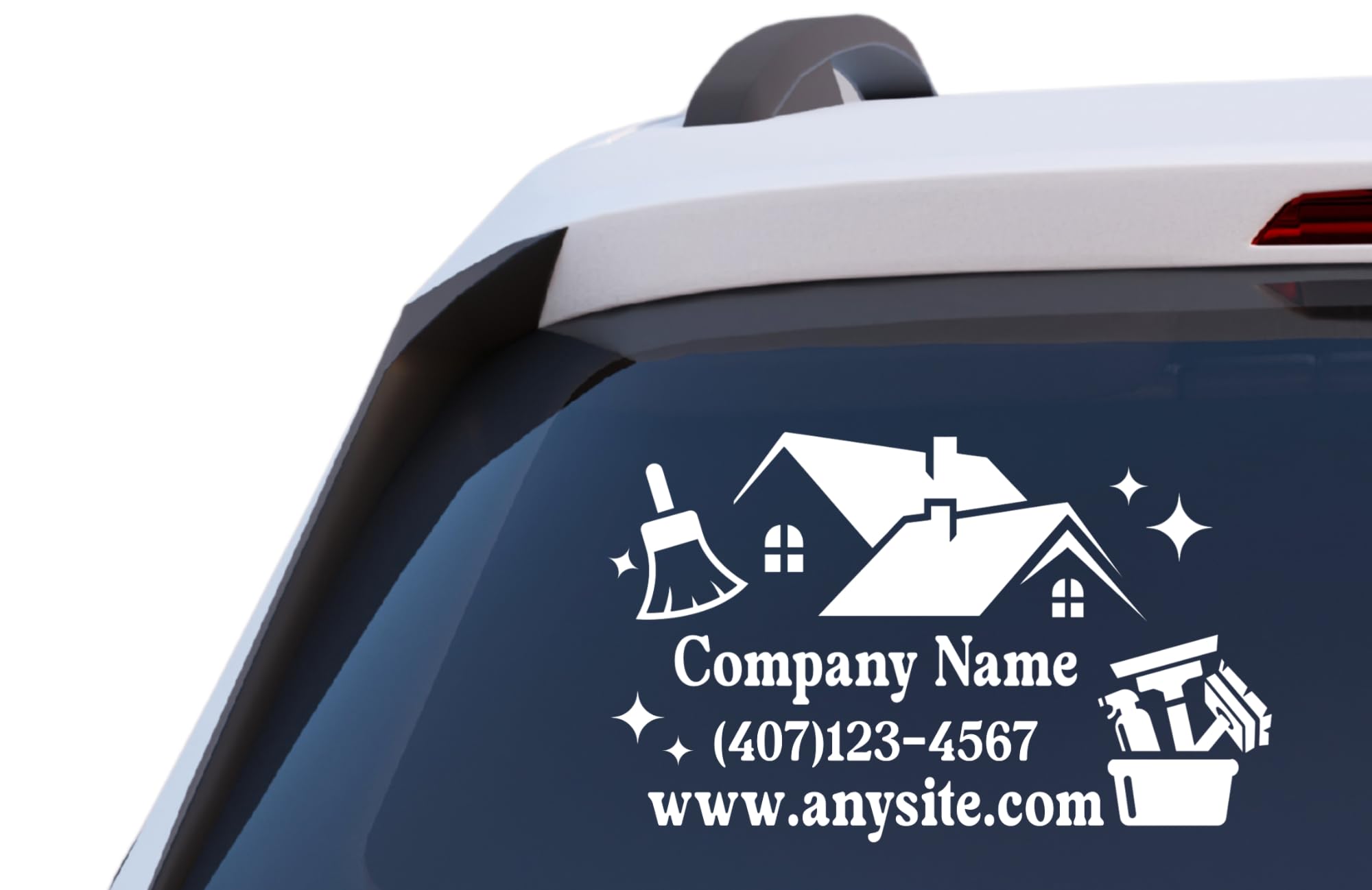 Custom Cleaning Service Business Window Decal – Personalized Vinyl Company Logo Sticker for Car, SUV, Van or Truck