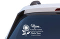 Sunflower Memorial Decal, Custom Name and Date, Mom You Taught Me Everything Quote, Vinyl Car Window Waterproof Sticker Bereavement Sympathy Gift