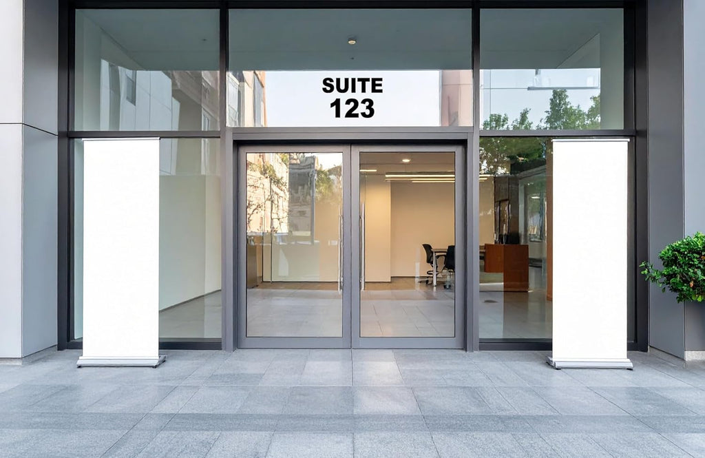 Custom Suite Number Window Decal – Office, Building, Space & Unit Number Vinyl Door Sign