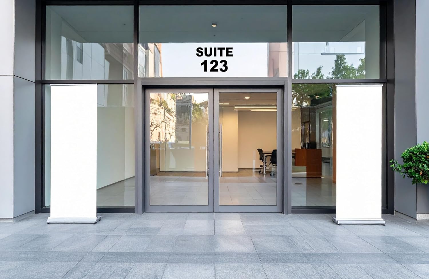 Custom Suite Number Window Decal – Office, Building, Space & Unit Number Vinyl Door Sign