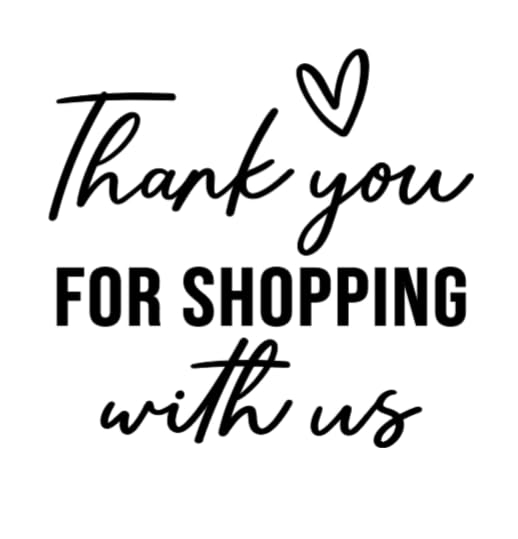 Thank You for Shopping with Us Vinyl Decal, Store Front Window Sticker