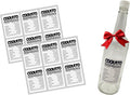 Coquito Nutrition Facts Stickers – 12 Pack Waterproof Bottle Labels for Homemade Coquito Gifts