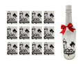 Coquito Puerto Rico Glass Bottle Vinyl Decal Stickers, 12 Pack, Decorative Waterproof Labels with Morro Design