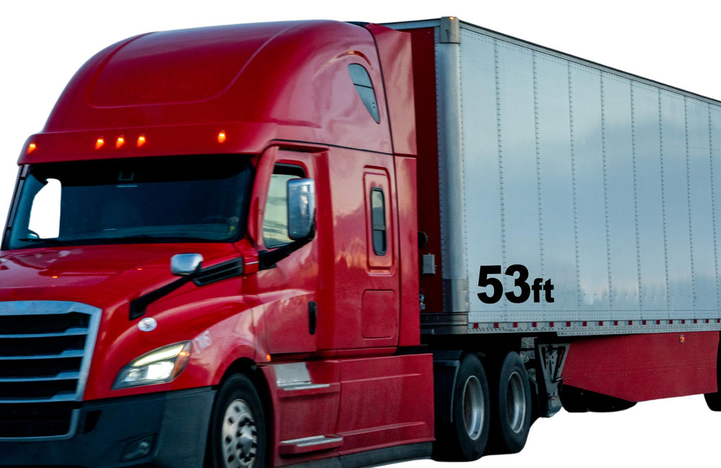 53ft Truck Trailer Length Decal, Vinyl Sticker Set for Commercial Vehicles Trucks