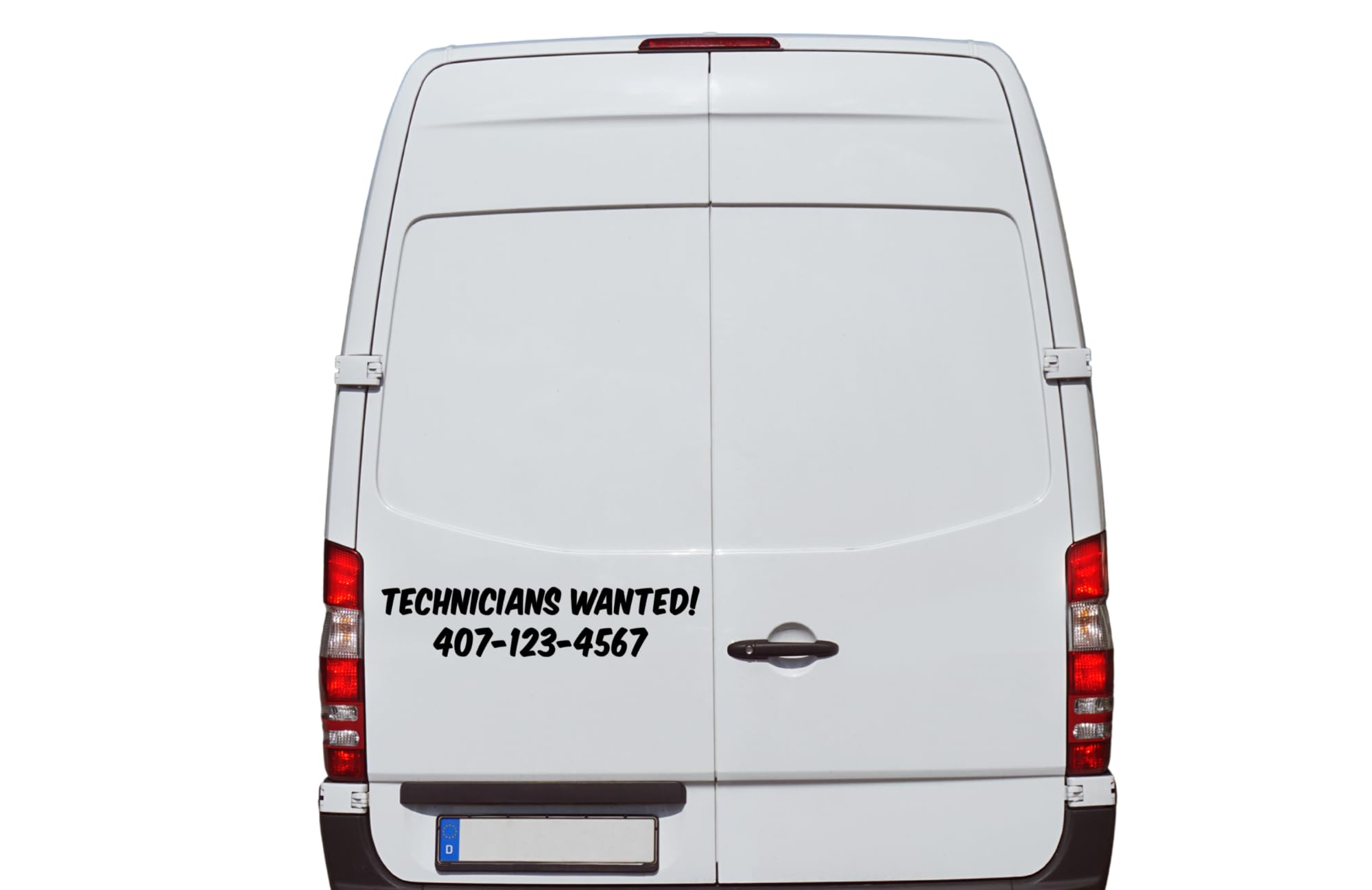 Custom Technicians Wanted Vinyl Decal Sticker with Phone Number, Vehicle Decal, Multiple Color Options Available