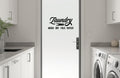 Laundry Wash Dry Fold Repeat Vinyl Wall Decal, Door Sticker, Multiple Color Options