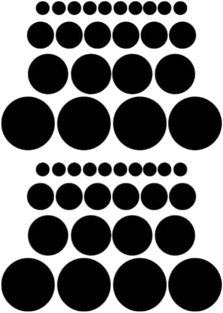 Circle Shape VinylSticker Set, Multiple Sizes Round Dot Decal Bundle