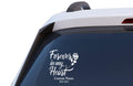 Forever In My Heart Memorial Decal | Personalized In Loving Memory Car Window Decal