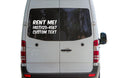 Rent Me Custom Vinyl Decal Sticker with Phone Number and Text, Vehicle Window Decal, Customizable Lettering