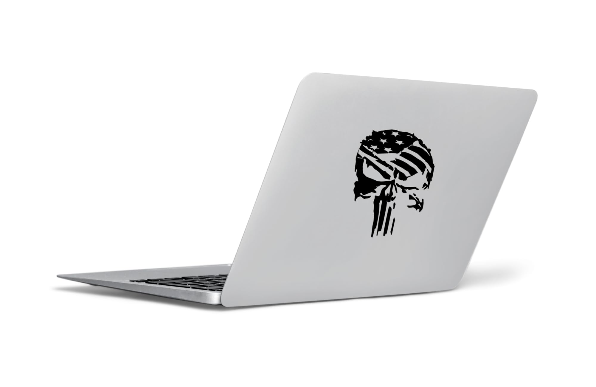 Skull USA Flag Decal, American Flag Millitary Style Vinyl Sticker for Car Window