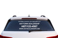 Dealership Loaner Personalized Vehicle Window Decal Customized with Phone Number, Company Name & Site Location Rear Window Sticker Signage