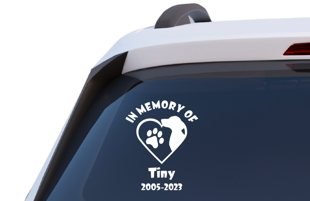 Custom Pet Memorial Decal - Cherish Your Beloved Dog's Memory with a Beautiful Vinyl Tribute - Random Little Finds