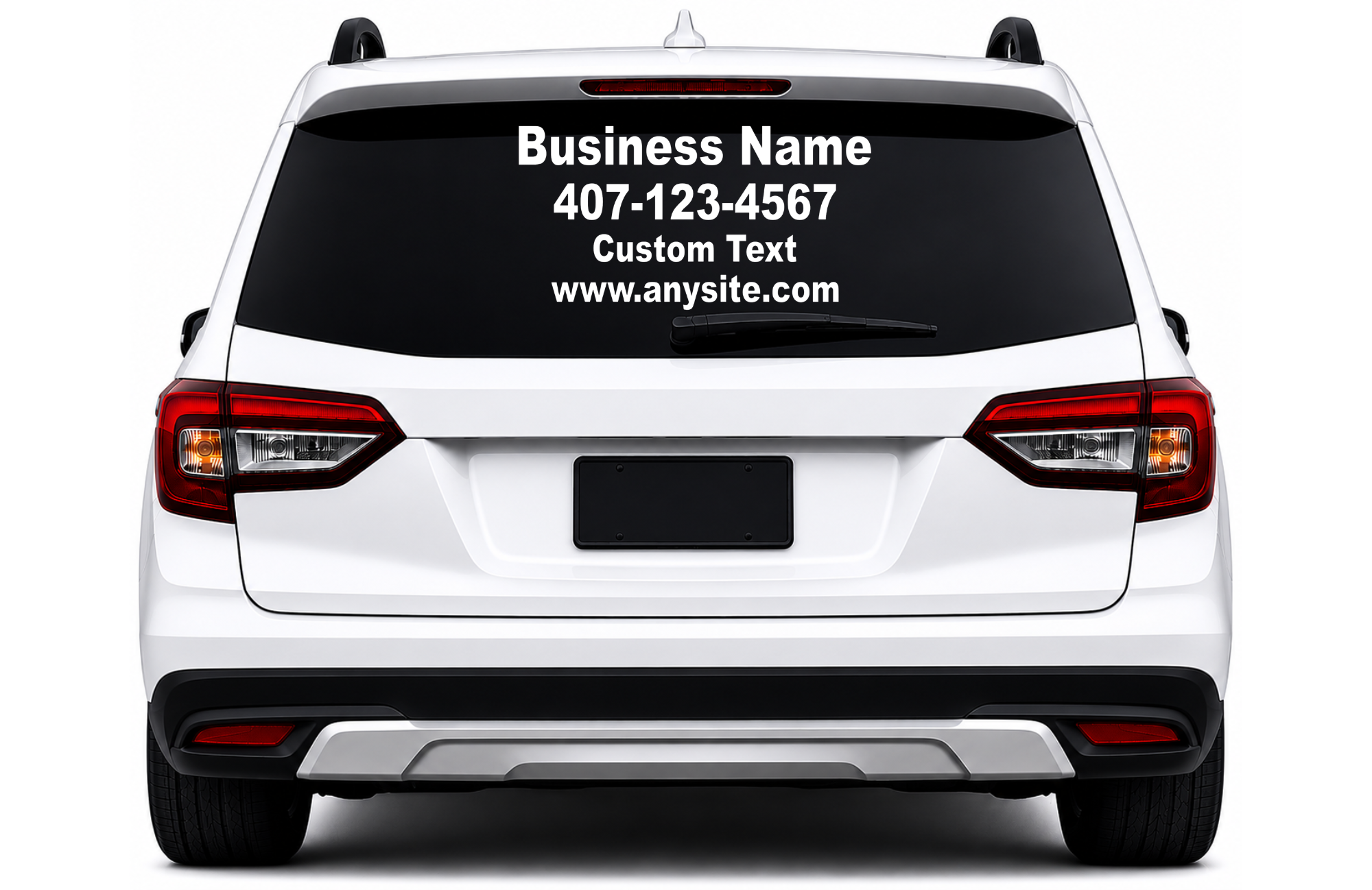 Custom Business Rear Window Decal | Personalized Vehicle Window Lettering | Custom Vinyl Business Advertising Sticker