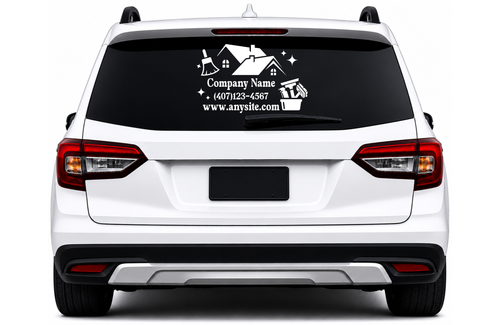 Custom Cleaning Service Decal Sticker - Personalized House Cleaning Company Name & Phone - Random Little Finds