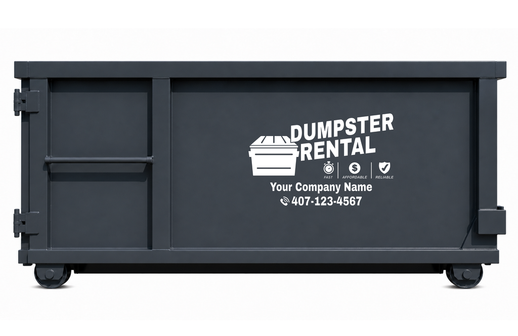 Custom Dumpster Rental Decal | Professionally Designed Business Phone Number Sticker - Random Little Finds