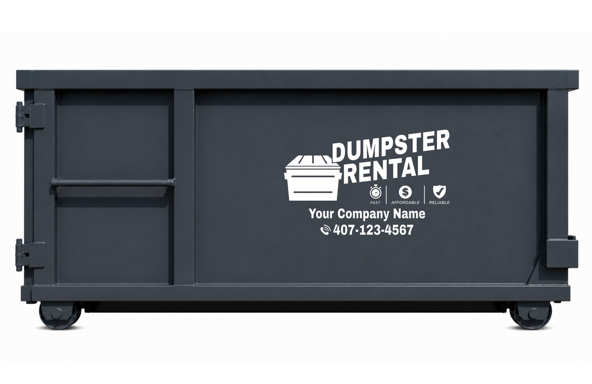 Custom Dumpster Rental Decal | Professionally Designed Business Phone Number Sticker - Random Little Finds