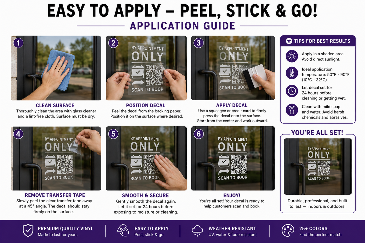 Effortless Appointment Booking with Our Custom Appointment QR Code Decal - Random Little Finds