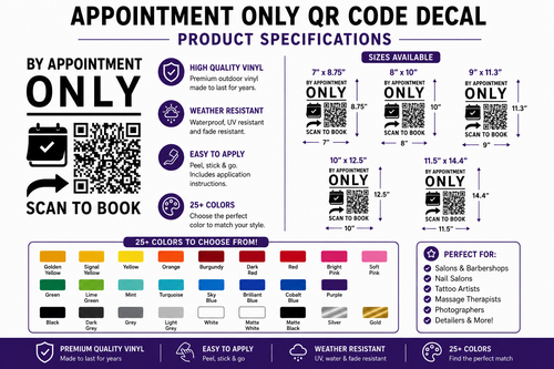 Effortless Appointment Booking with Our Custom Appointment QR Code Decal - Random Little Finds