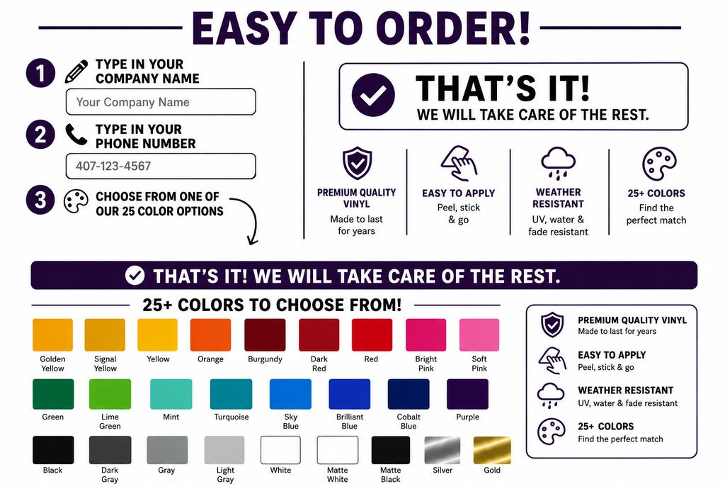 Custom Dumpster Rental Decal | Professionally Designed Business Phone Number Sticker - Random Little Finds