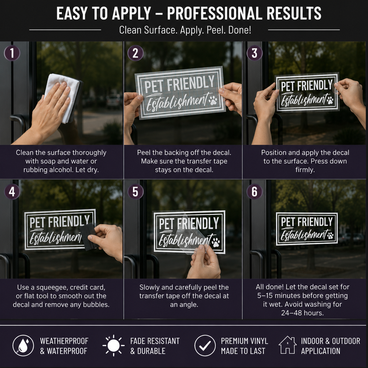 Pet Friendly Establishment Sign | Welcoming Decal for Your Retail Store - Random Little Finds