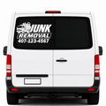 Custom Junk Removal Vehicle Decal with Phone Number | Business Truck Window Vinyl | Work Van Advertising Sticker | 25+ Colors