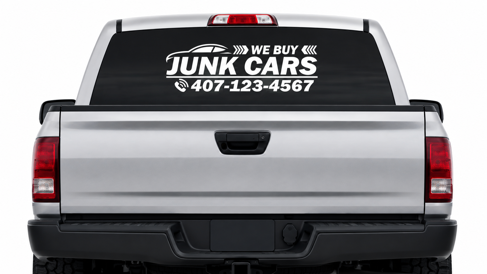Custom We Buy Junk Cars Decal - Transform Your Pickup Truck Into a Mobile Advertisement - Random Little Finds