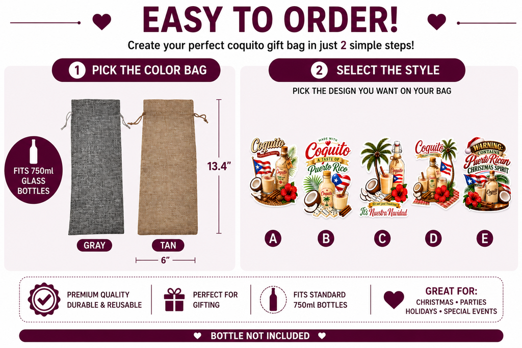 Celebrate the Season with Our Puerto Rican Christmas Gift Bag - Perfect for Your Holiday Bottles! - Random Little Finds