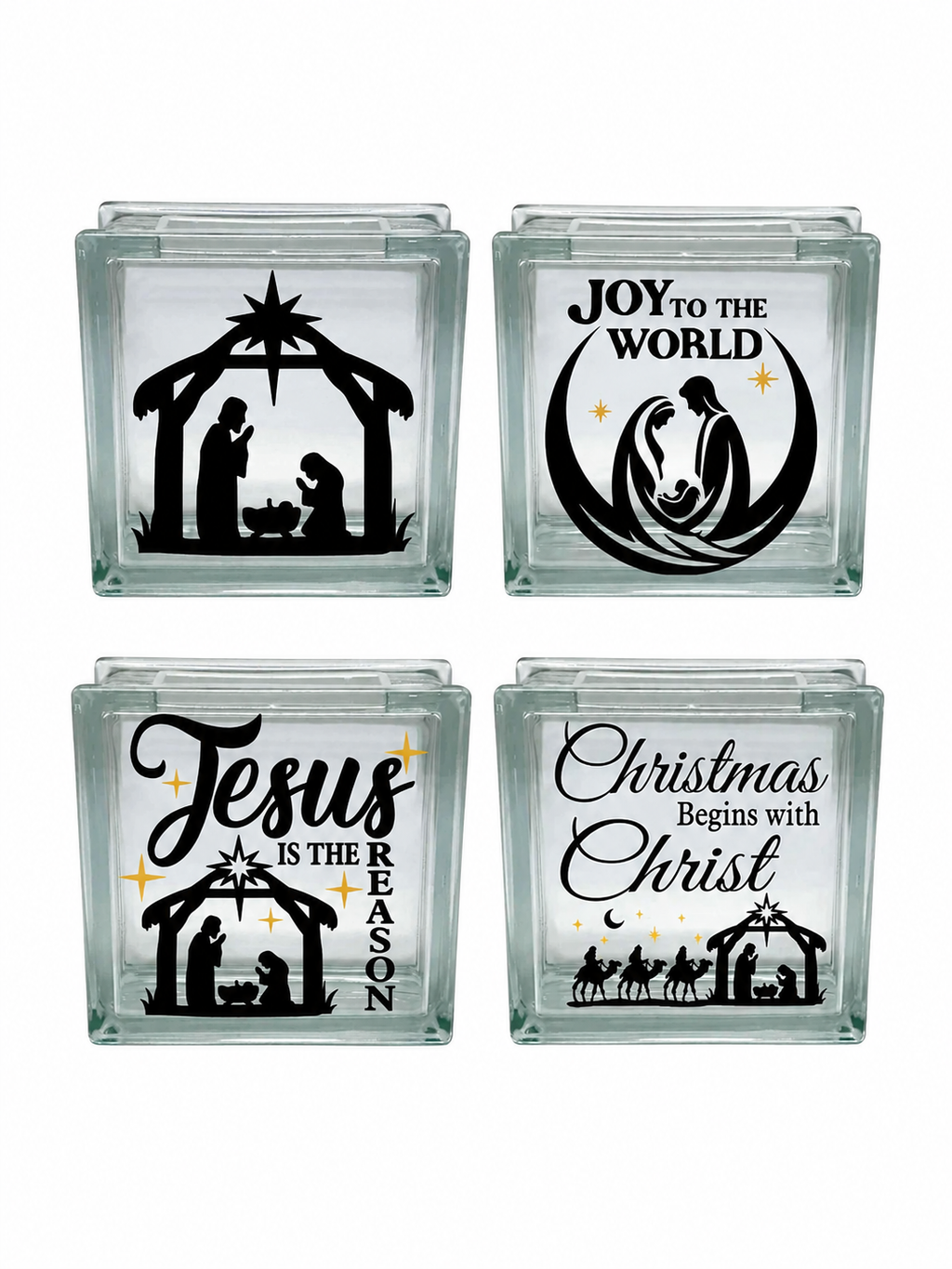 Transform Your Christmas with Our Christian Christmas Decal Bundle - Set of 4 Meaningful Vinyl Decals - Random Little Finds