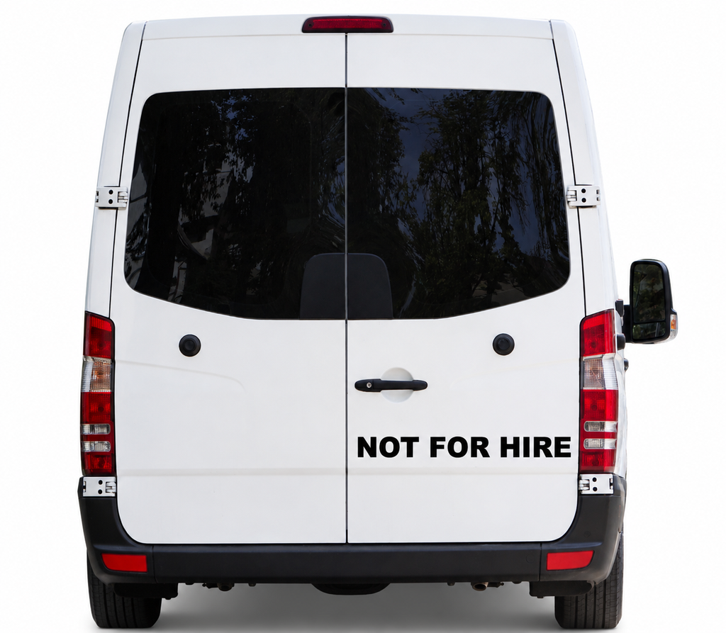 Not for Hire Decals - Clear Visibility with a Professional Touch - Random Little Finds